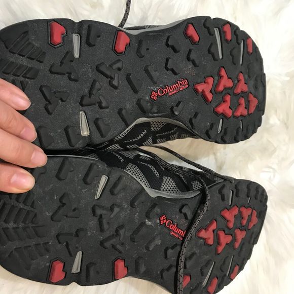 Columbia MEN'S Gray & Red Ventrailia Outdry Hiking Trail Sneakers Size 10.5 US - Picture 6 of 6